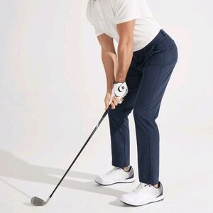 Libin Mens Size 34 x 30 Navy Lightweight Stretch Straight Leg Golf Performance